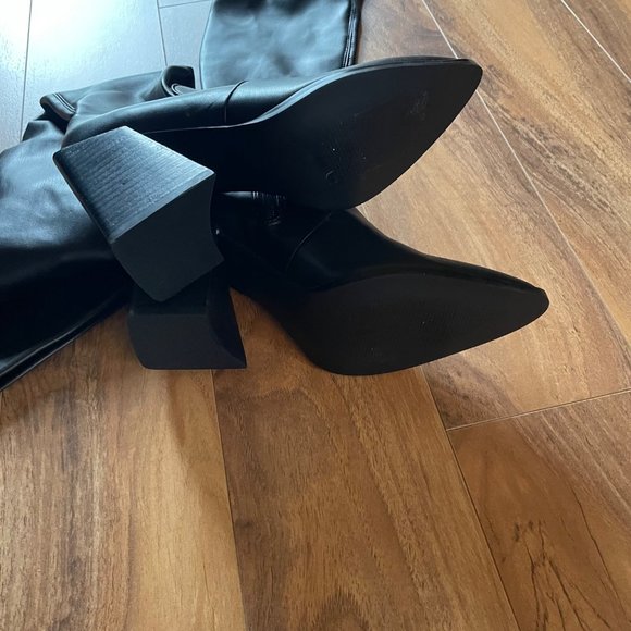 Steve Madden Womens Tanzee Boots Black Heeled Over The Knee Size 6 NWOT - Picture 7 of 10